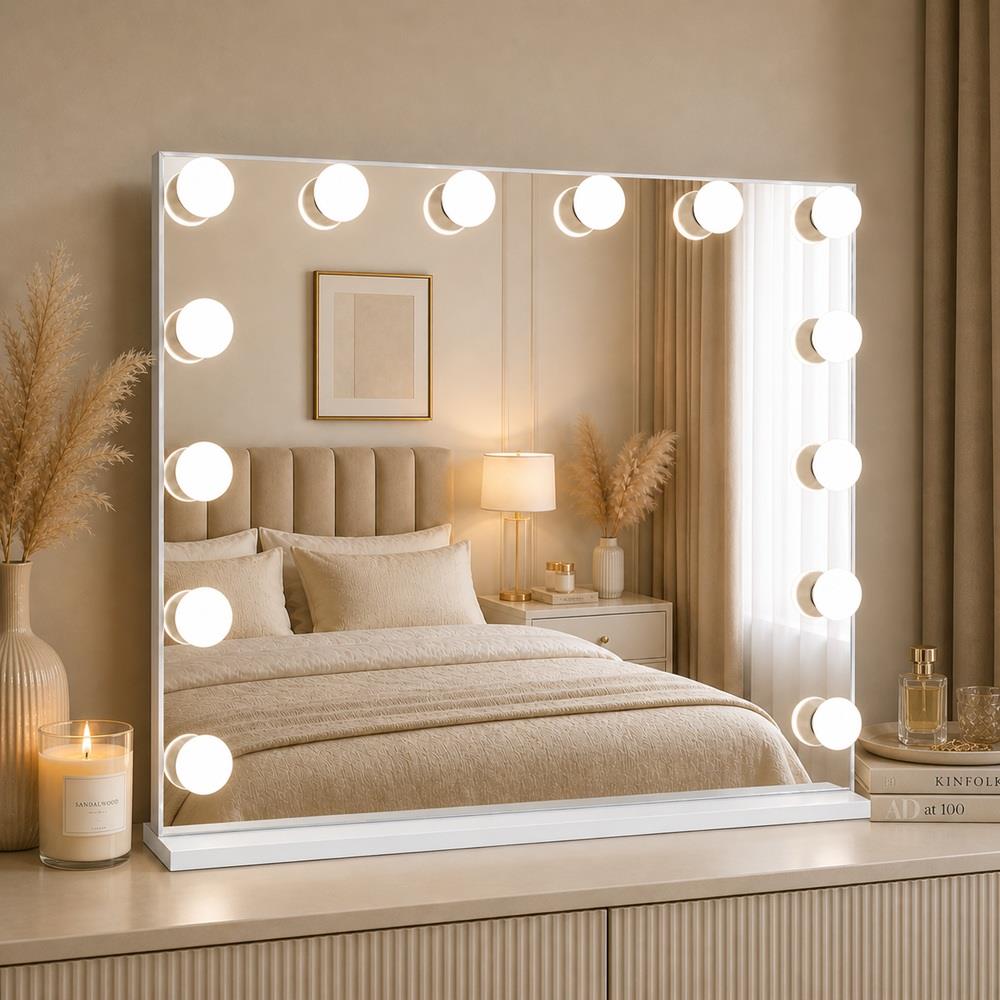 LED podsvícené zrcadlo HOLLYWOOD 100x80cm
