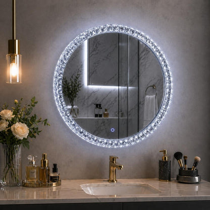 Dekorativní LED zrcadlo GLAMOUR 50 cm