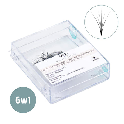 Individual lashes, knot free 6in1