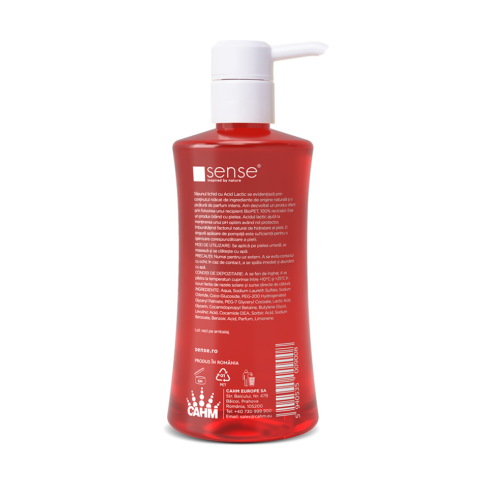 Tekuté mýdlo Sense s kyselinou mléčnou pH4, dávkovač 330 ml