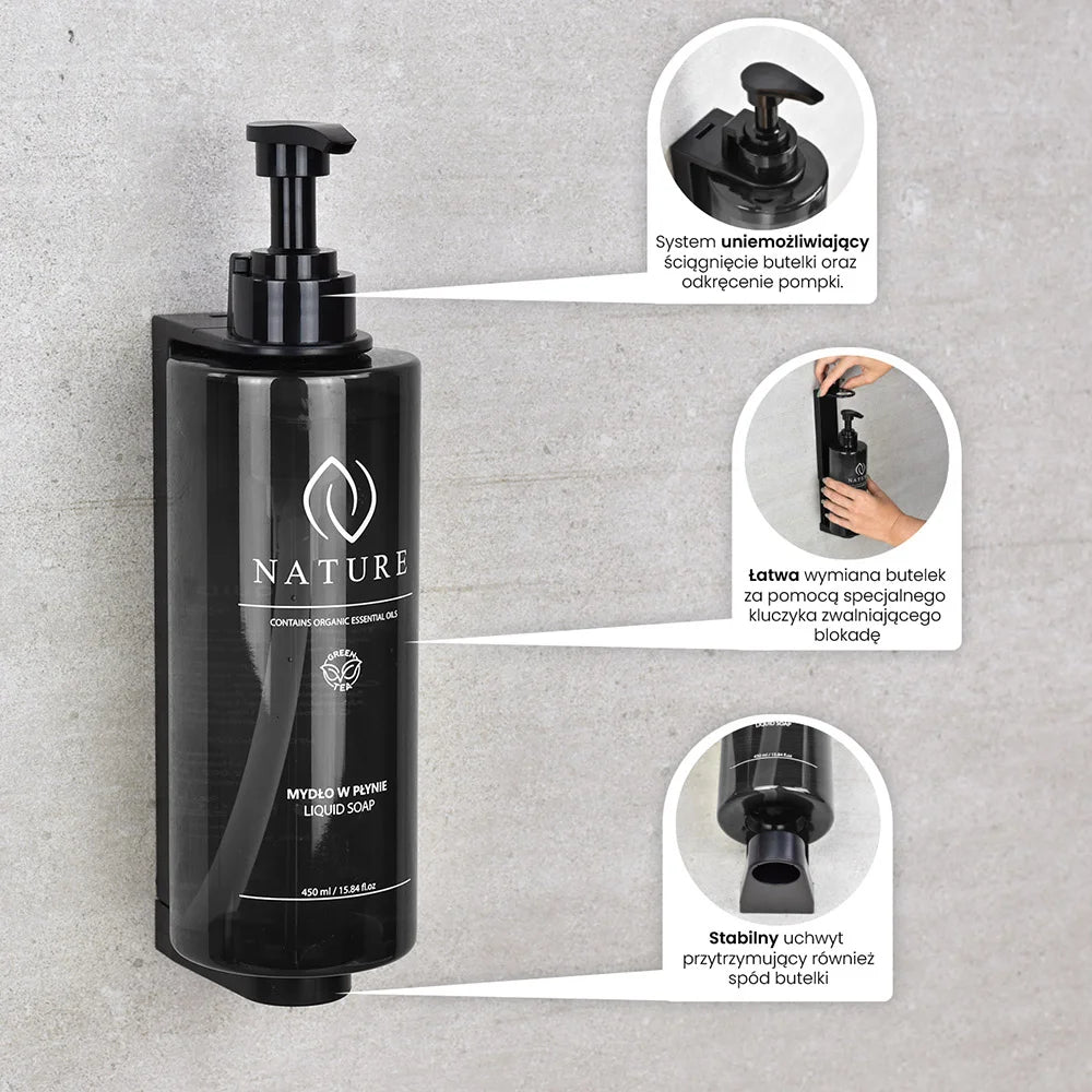 Shampoo & Shower Gel 2in1 Grey Hotel Dispenser – 450 ml
